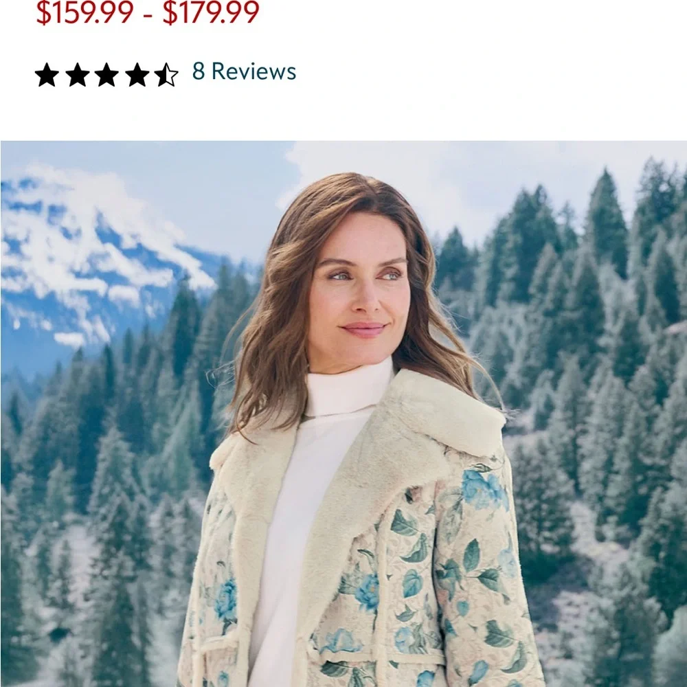 Charmonix Mid Length Faux Fur Suede Coat - Picture 1 of 10